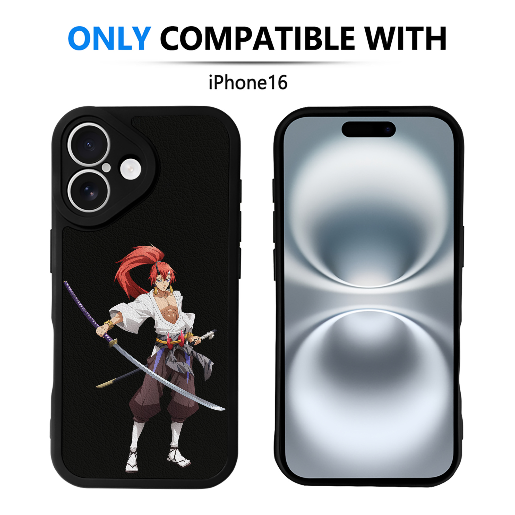 （画像用） 転スラ Regarding Reincarnated to Slime 【iPhone 16シリーズ対応】シリコンスマホケース（レザー調） 材質：シリコン